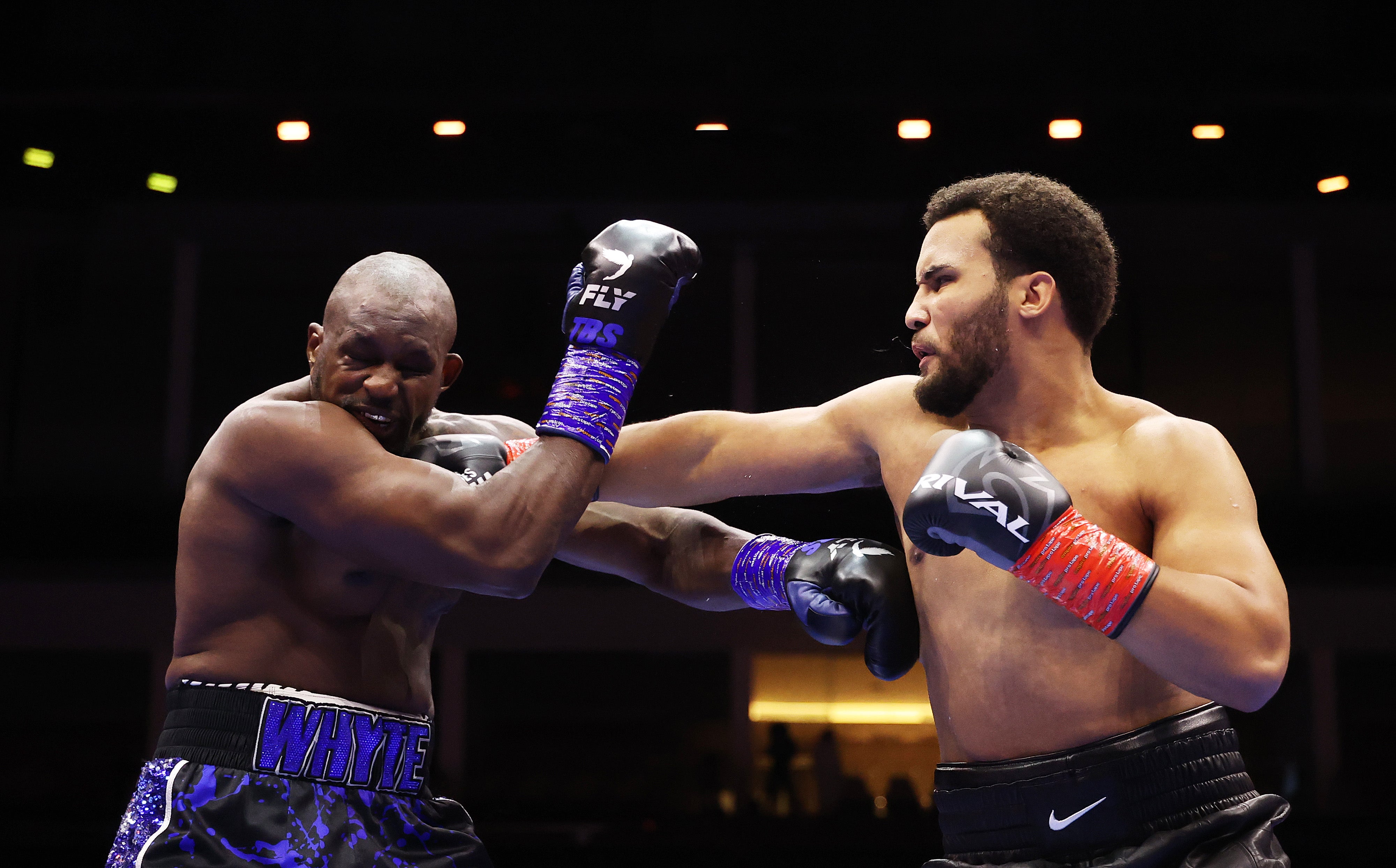 Moses Itauma (right) made short work of Dillian Whyte