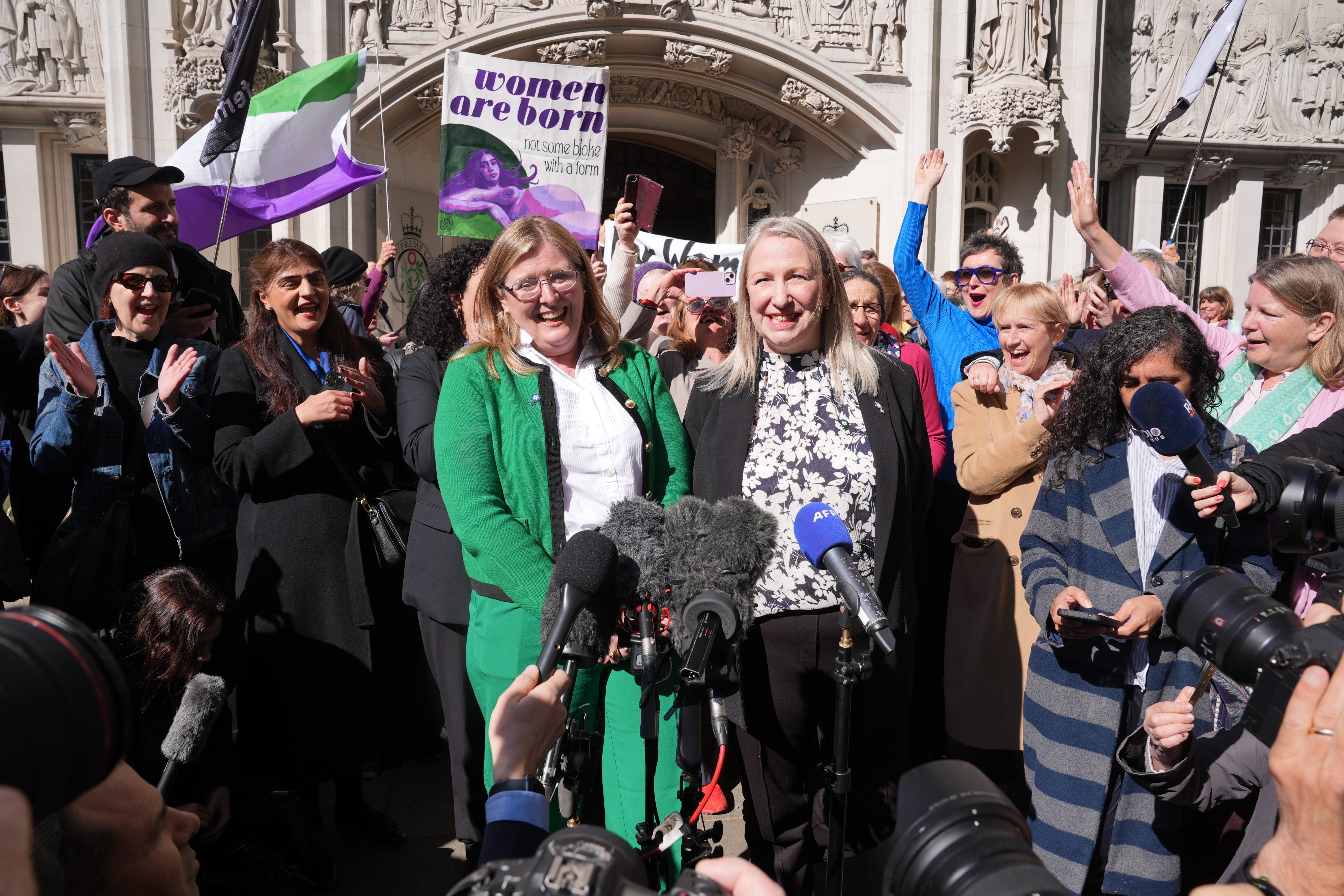 <p>For Women Scotland celebrated following the ruling in April</p>