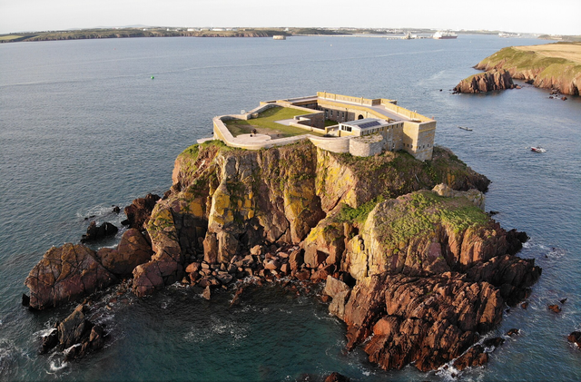 <p>Thorne Island, off the Welsh coast, is on the market for offers in excess of £3 million</p>