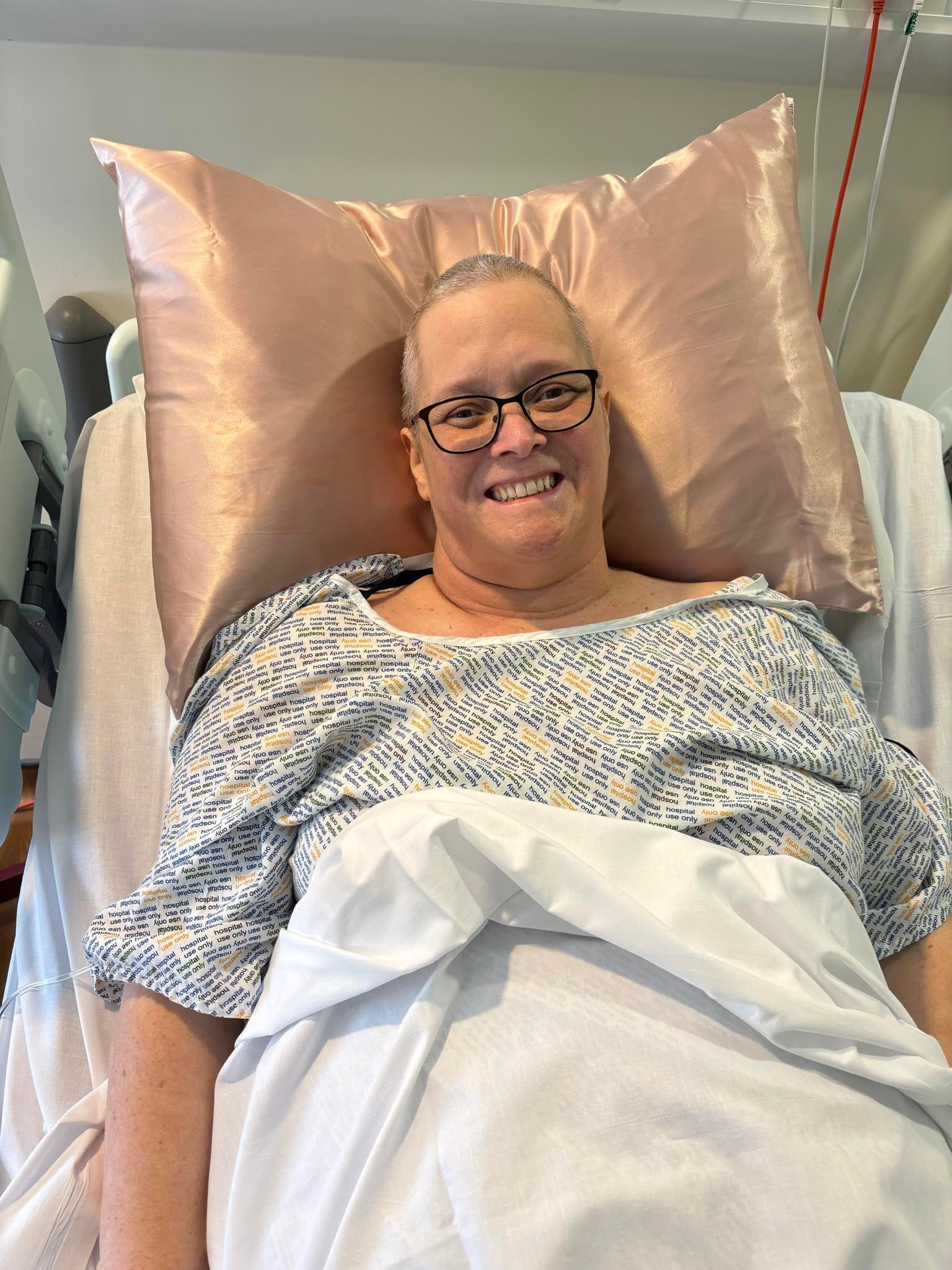 Karen Davey, 54, is now in remission after being treated with radiotherapy and chemotherapy