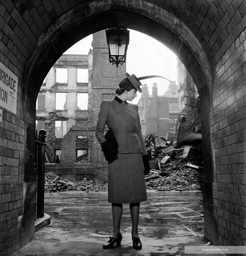 Lee Miller, ‘Model Elizabeth Cowell wearing Digby Morton suit’, London 1941