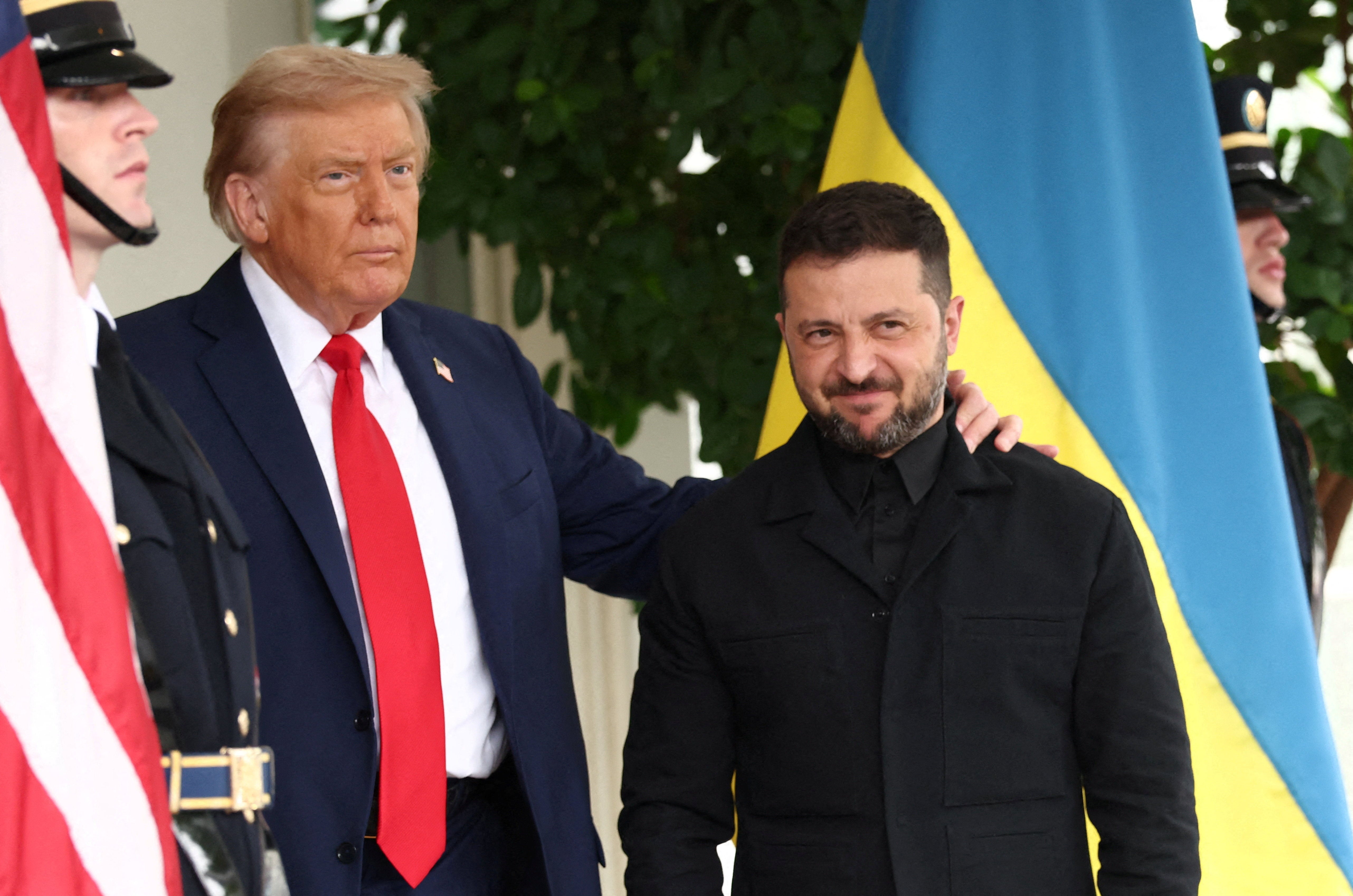 Trump greets Zelensky at White House
