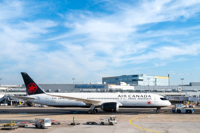 Grounded: Air Canada Boeing 787 of the type that should have flown the Dearing and Robinson families home from Calgary