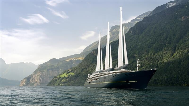 The 722-foot-long ship will offer luxury travel by sea