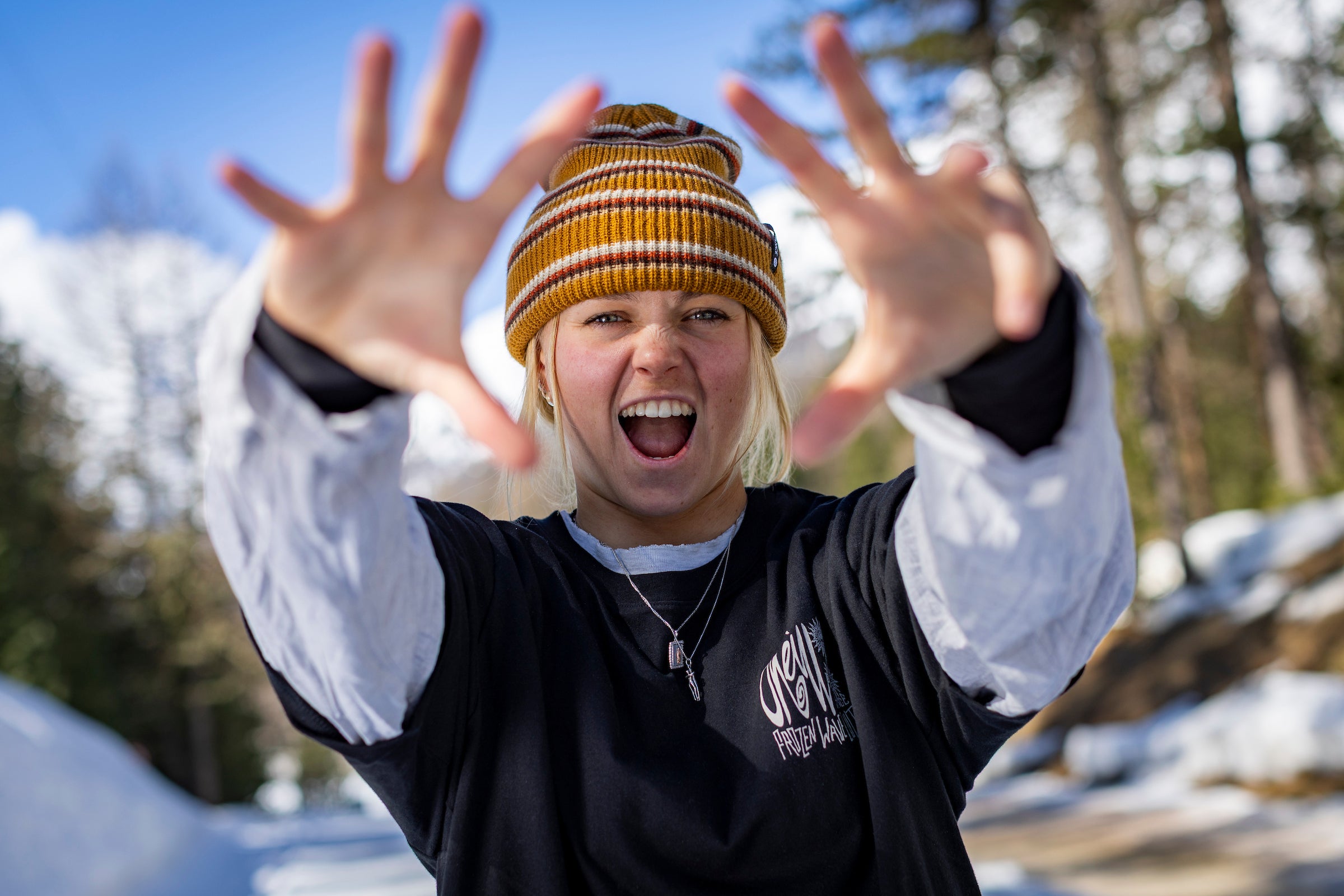 Maisie Hill is back on the slopes after a horror crash