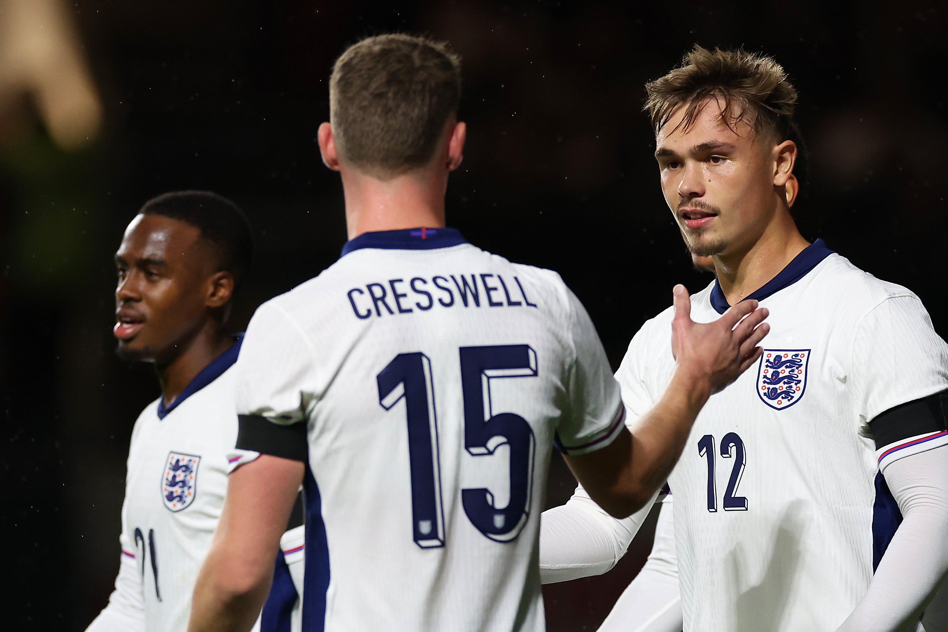 Callum Doyle in action for England U21s