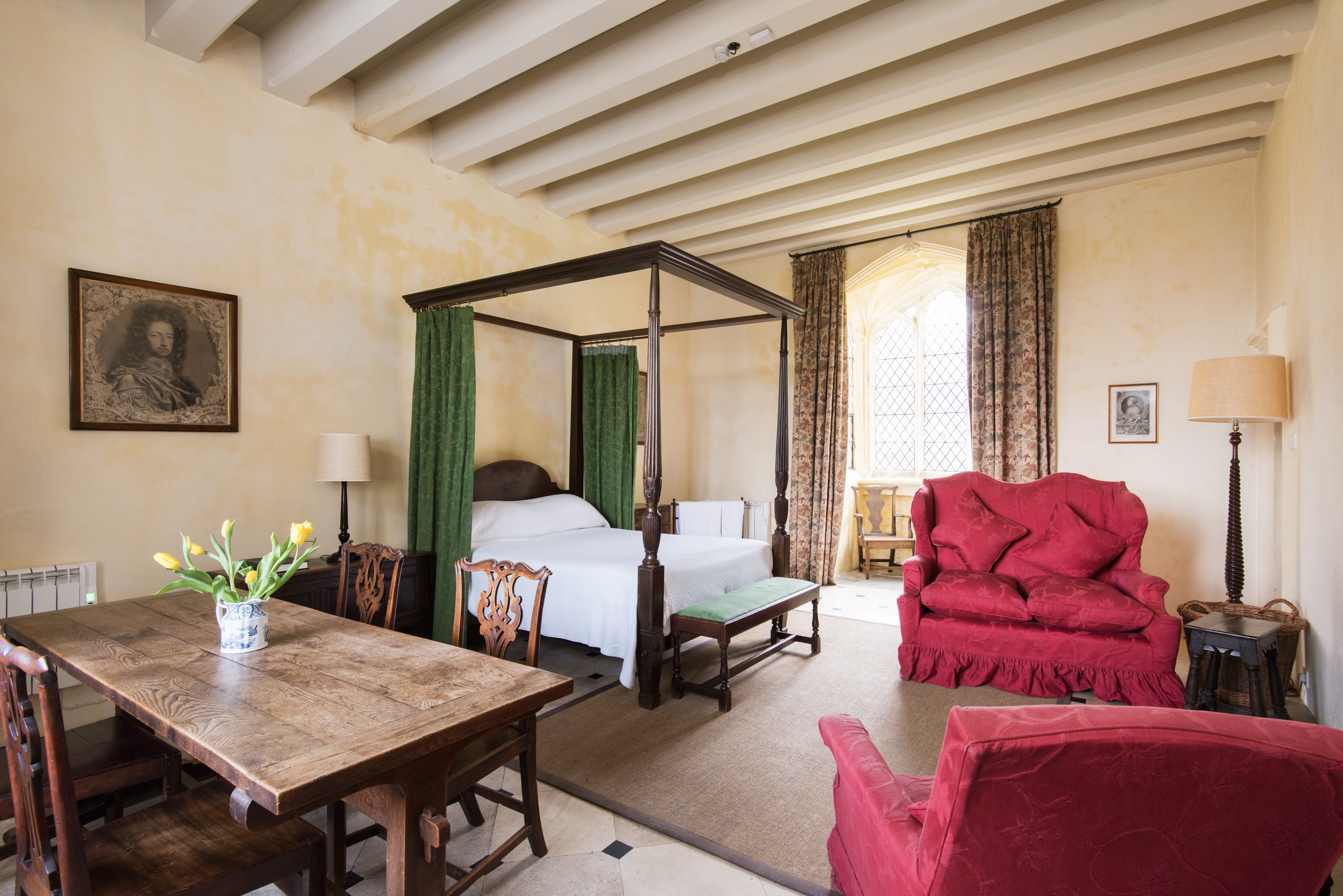 Swan around in gatehouse and domestic wing of Cawood Castle, where Cardinal Wolsey was arrested for treason by Henry VIII