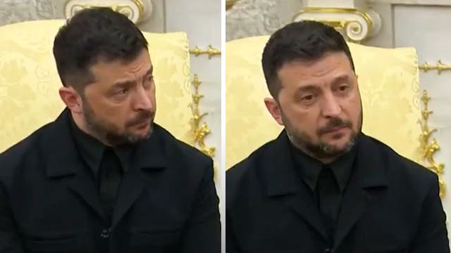 <p>Zelensky listens to Trump discussing Washington DC</p>