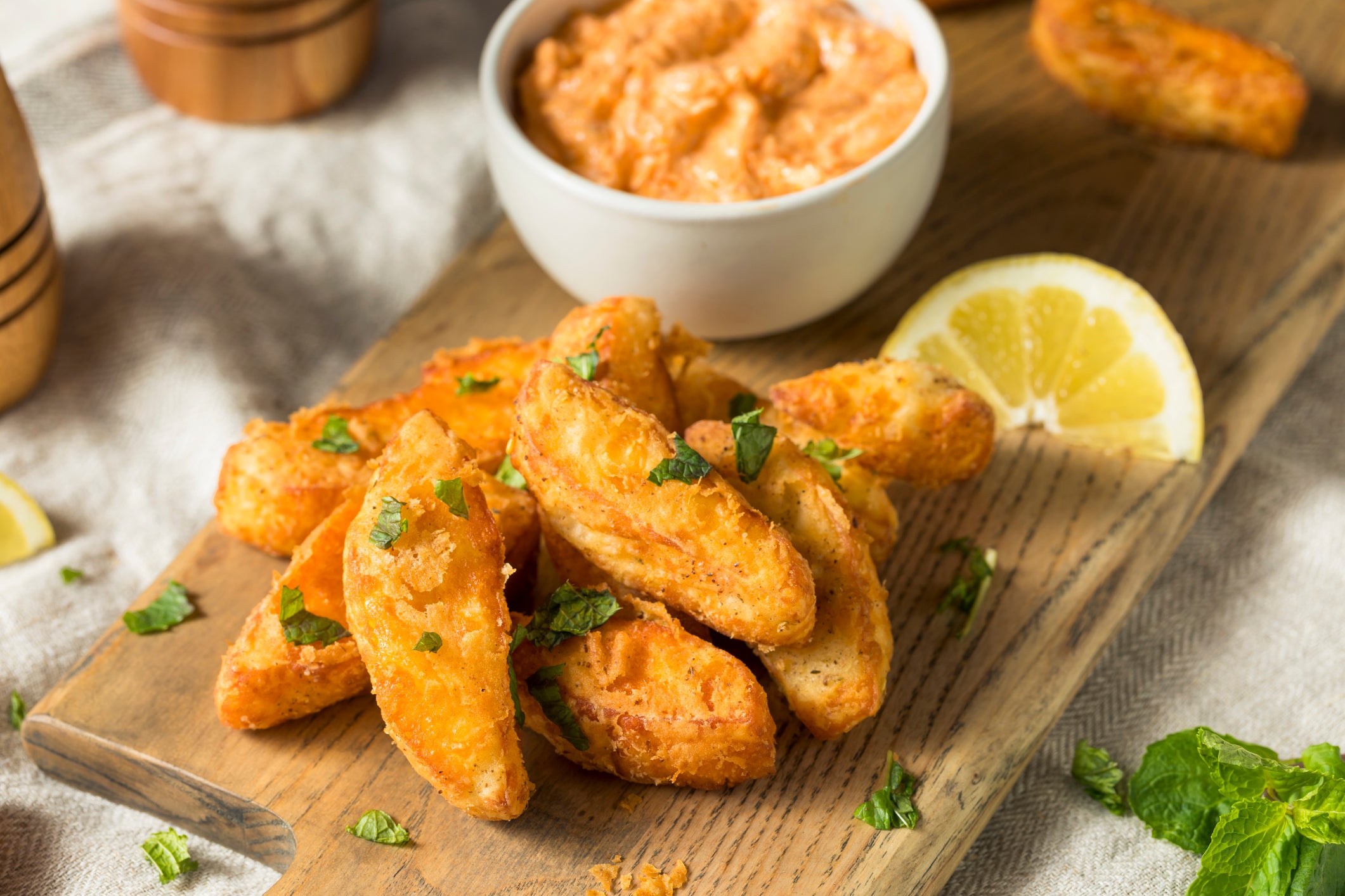 The meal involved two portions of halloumi fries