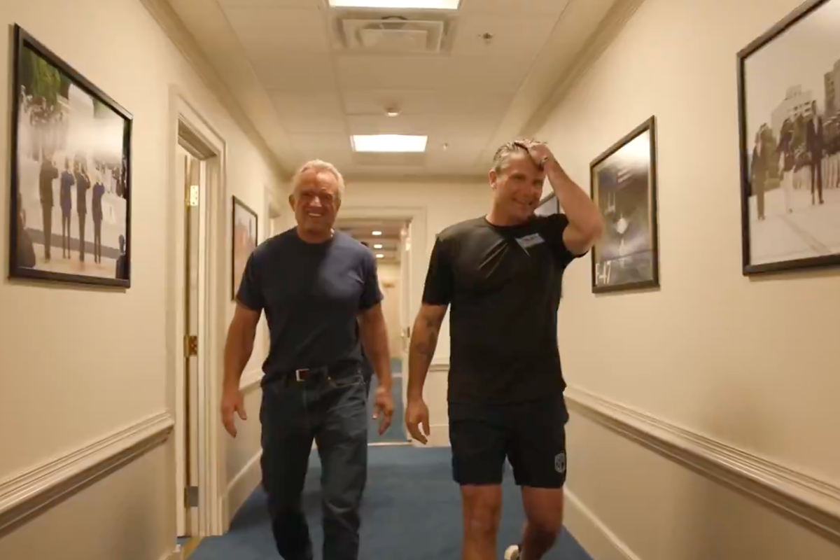 RFK Jr, 71, and Hegseth, 45, in fitness battle at Pentagon where Defense Secretary has decorated walls with pictures of himself