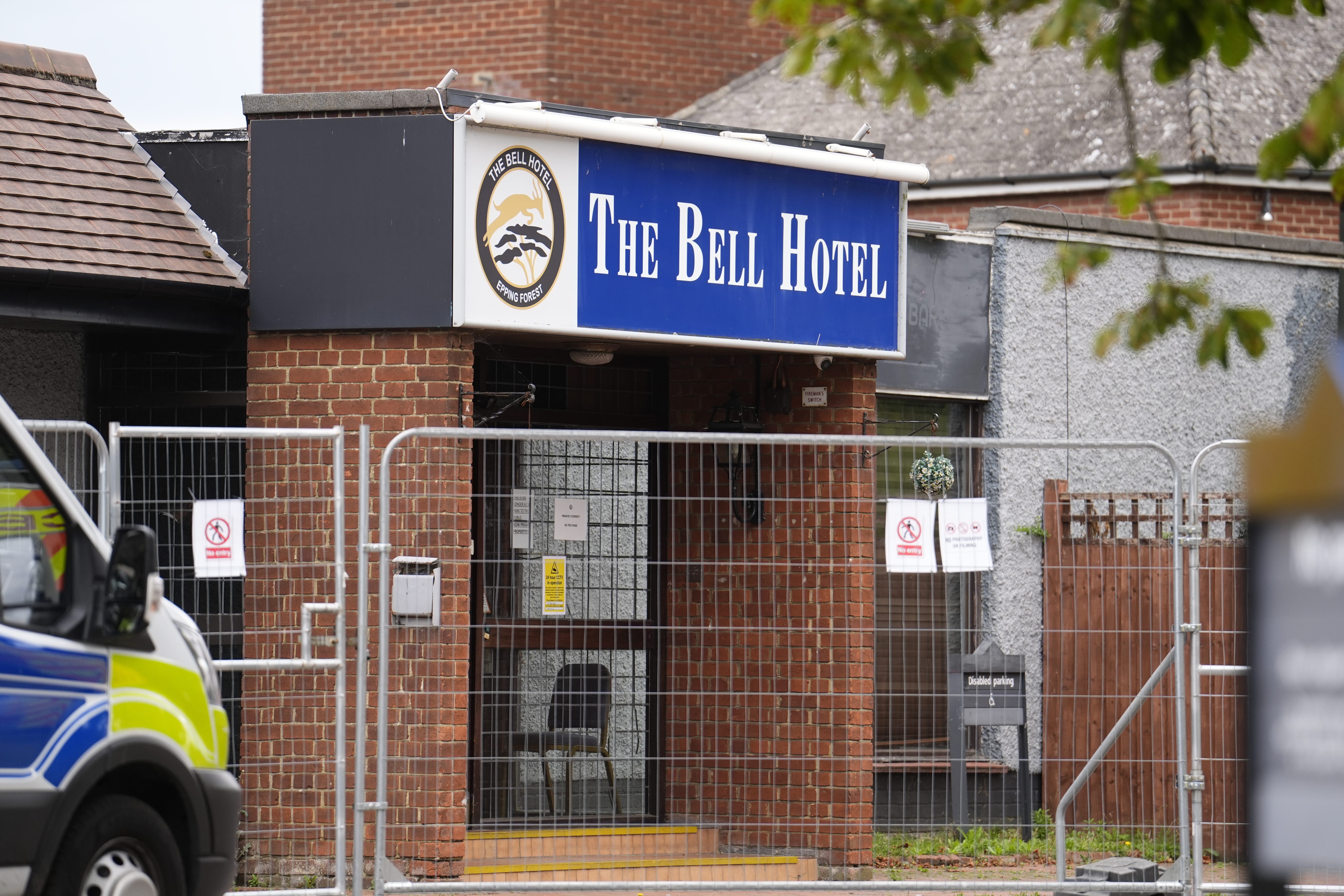 The Bell Hotel in Epping, Essex (Jordan Pettitt/PA)