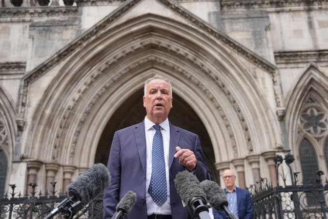 Epping Forest District Council leader Chris Whitbread spoke outside the Royal Courts of Justice in London after the hearing (Yui Mok/PA)