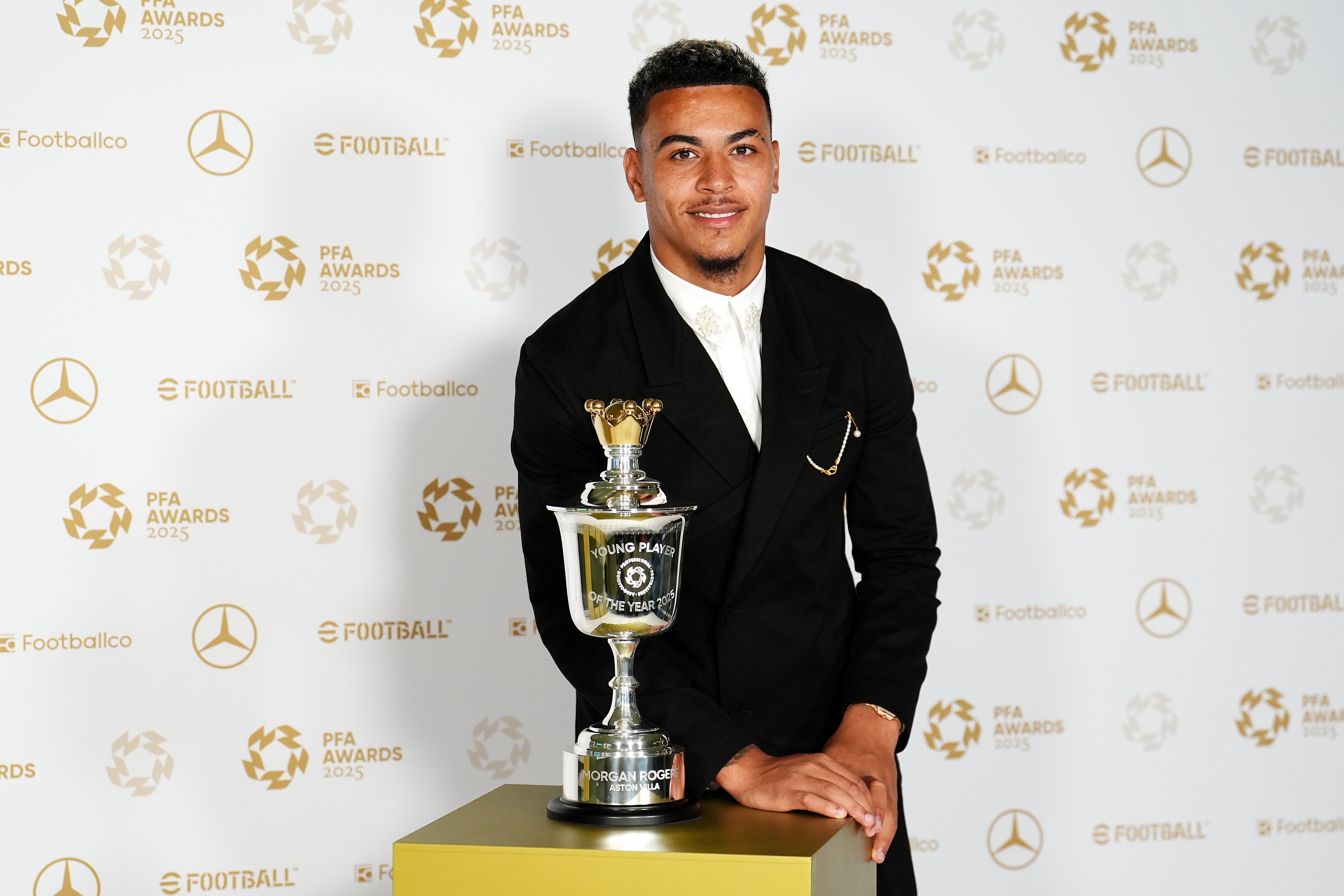 Aston Villa’s Morgan Rogers was named PFA Young Player of the Year