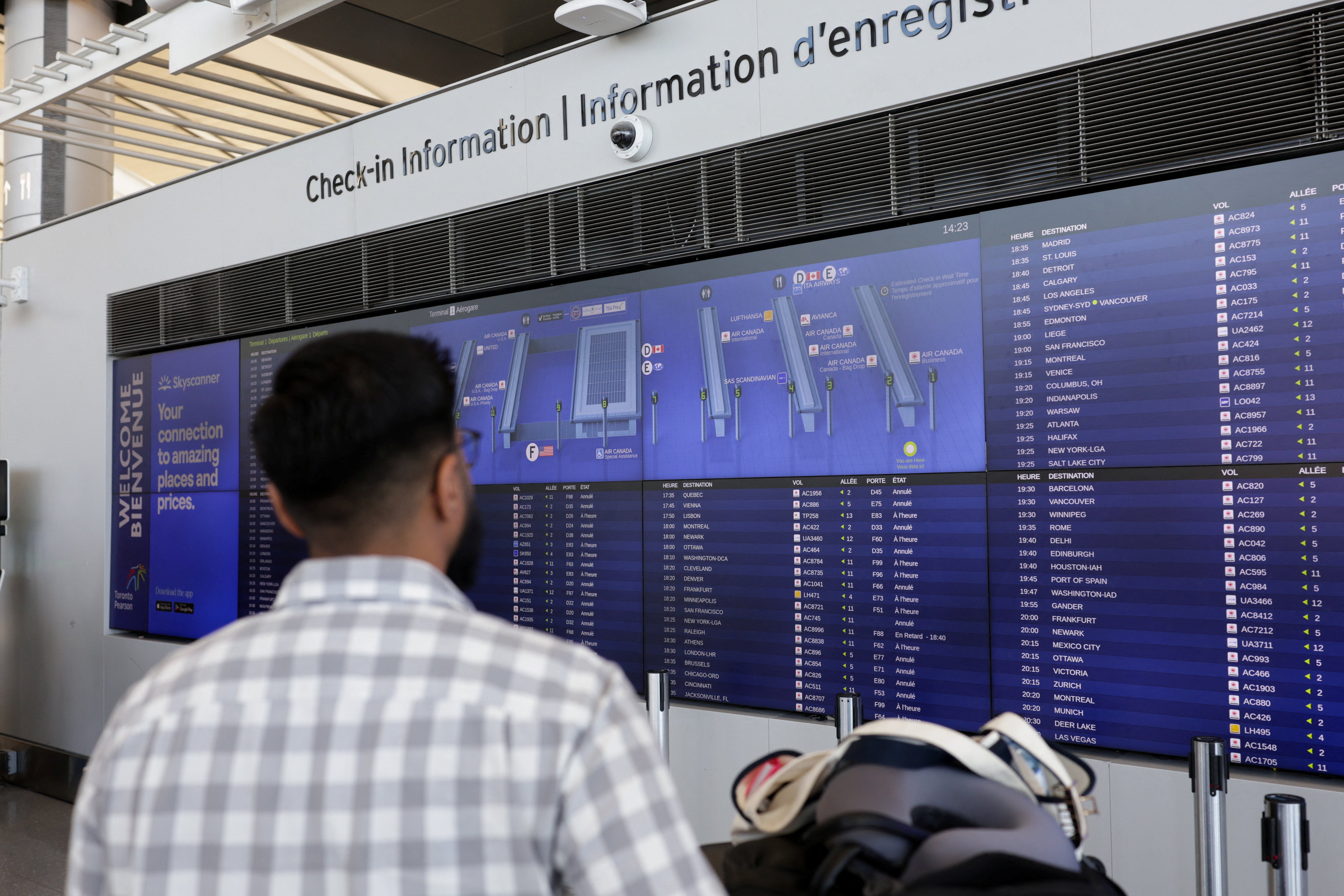 Passengers have been left stranded at airports or forced to take alternative flights due to the Air Canada strike