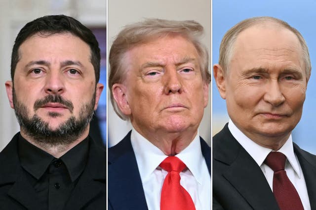 <p>El presidente ruso Vladimir Putin dijo al presidente Donald Trump que quería reunirse con el presidente ucraniano Volodymyr Zelensky en persona, pero Trump insiste en que tiene que ser parte de las discusiones, según un informe </p>