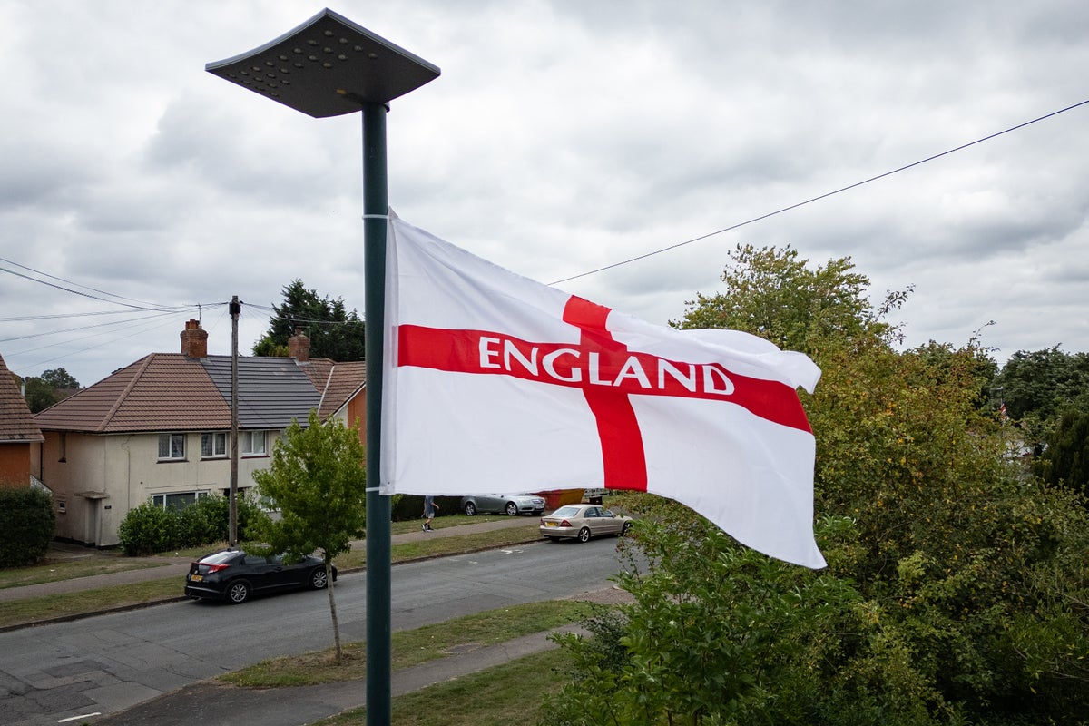 Roundabouts graffitied with St George’s Cross amid row over flags on lampposts