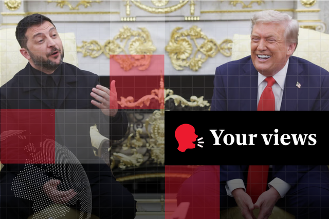 <p>Donald Trump spoke to reporters in the Oval Office alongside Ukrainian leader Volodymyr Zelensky</p>