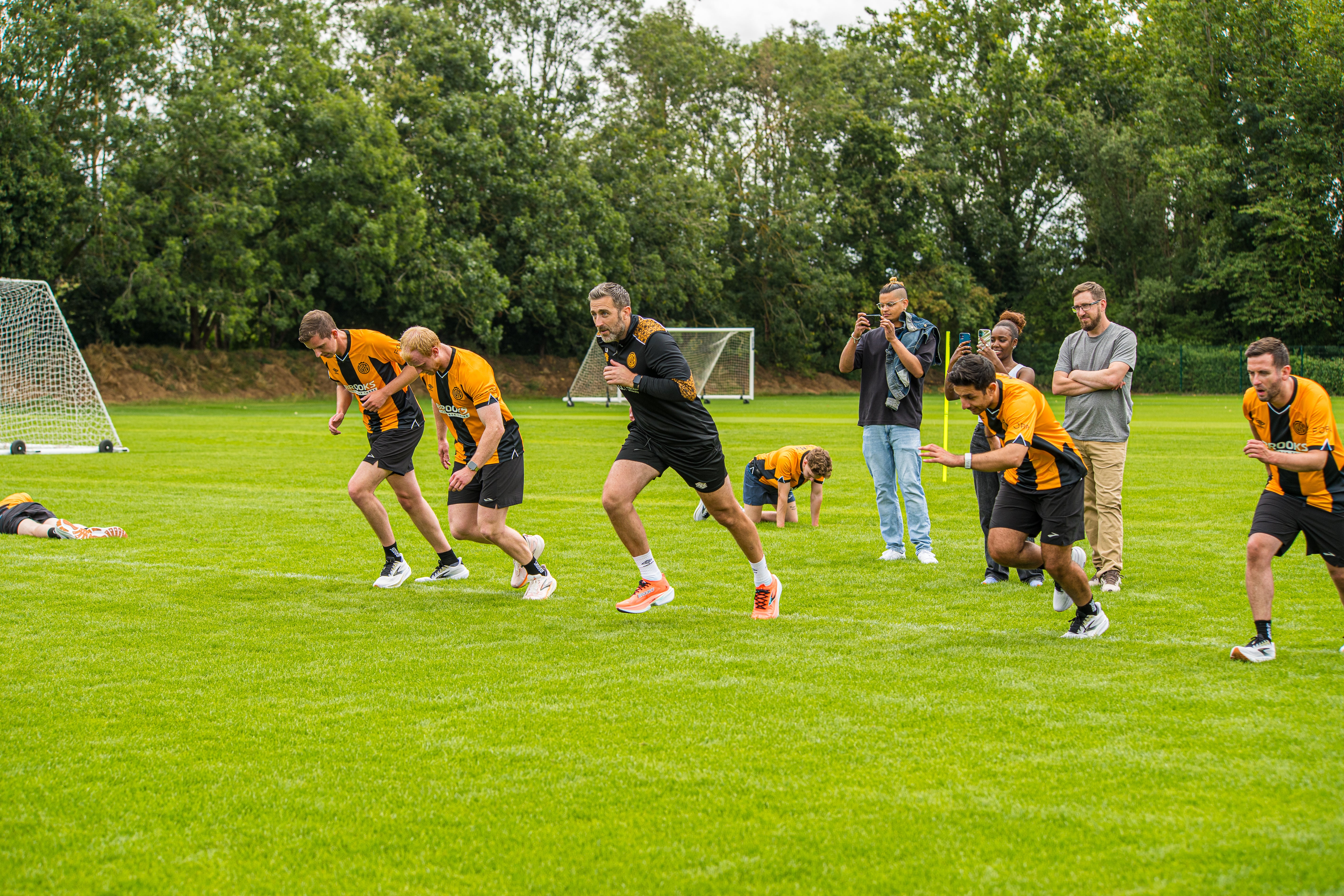 Brooks Running, Cambridge United's shirt sponsor for the 2025/26 season, put a group of journalist's through their paces at the club's training ground