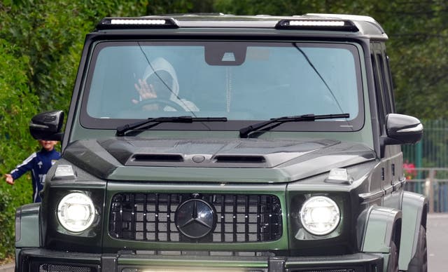 <p>Isak pictured heading into Newcastle’s training ground on Wednesday</p>