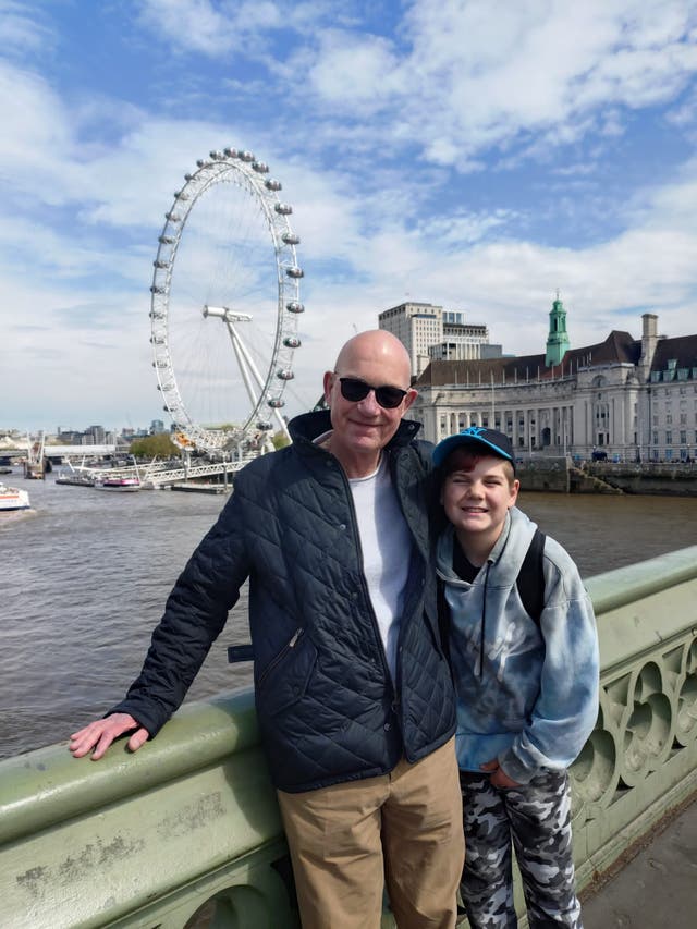 <p>Martyn Hewett received a combination treatment on a trial after surgery to remove his tumours failed</p>