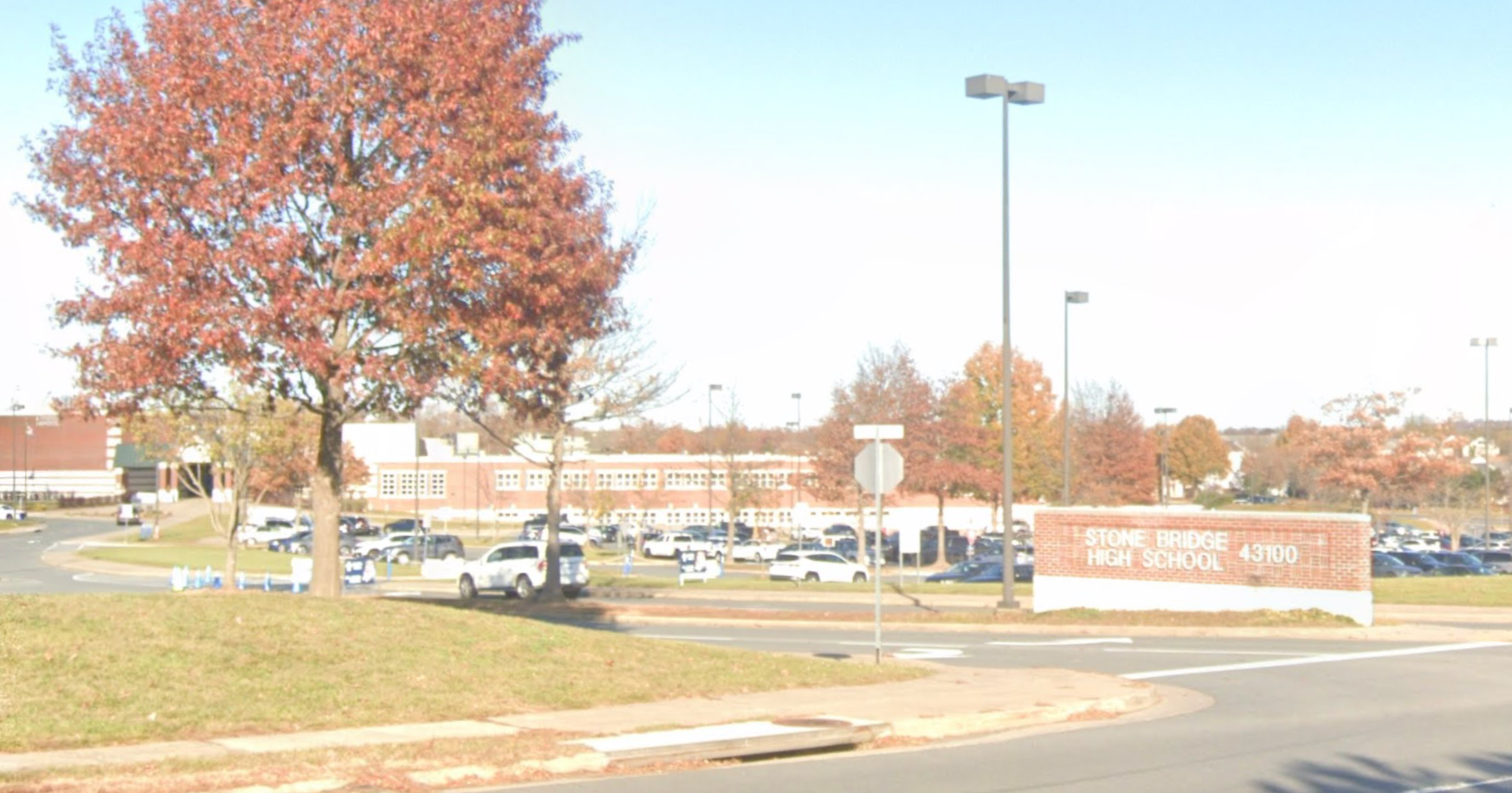 Stone Bridge High School, where two boys were suspended after a Title IX investigation found they harassed a transgender student who was in the boys' locker room