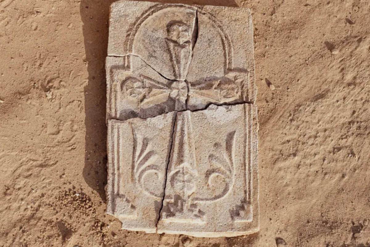 Archaeologists discover 1,400 year old Christian cross on Abu Dhabi island