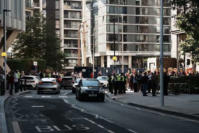 There have been protests in recent weeks outside some hotels housing asylum seekers (Jordan Pettitt/PA)