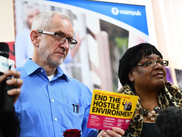 <p>Jeremy Corbyn pictured with Diane Abbott </p>