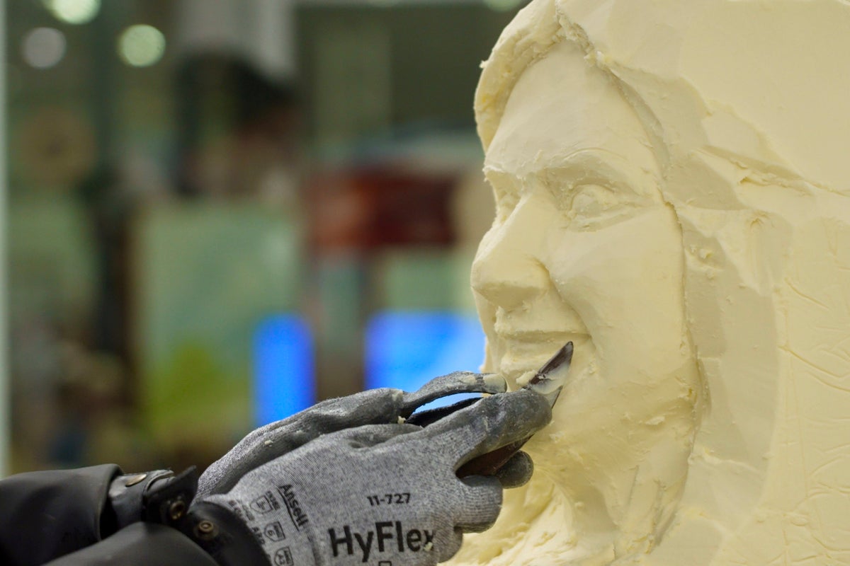 Minnesota State Fair butter sculpture tradition has dairy princesses bundling up in the summer
