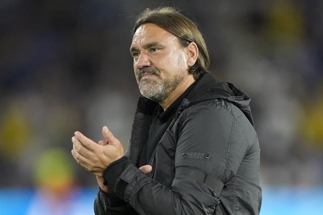 Daniel Farke says Leeds ‘will not park the bus’ at Arsenal (Danny Lawson/PA)