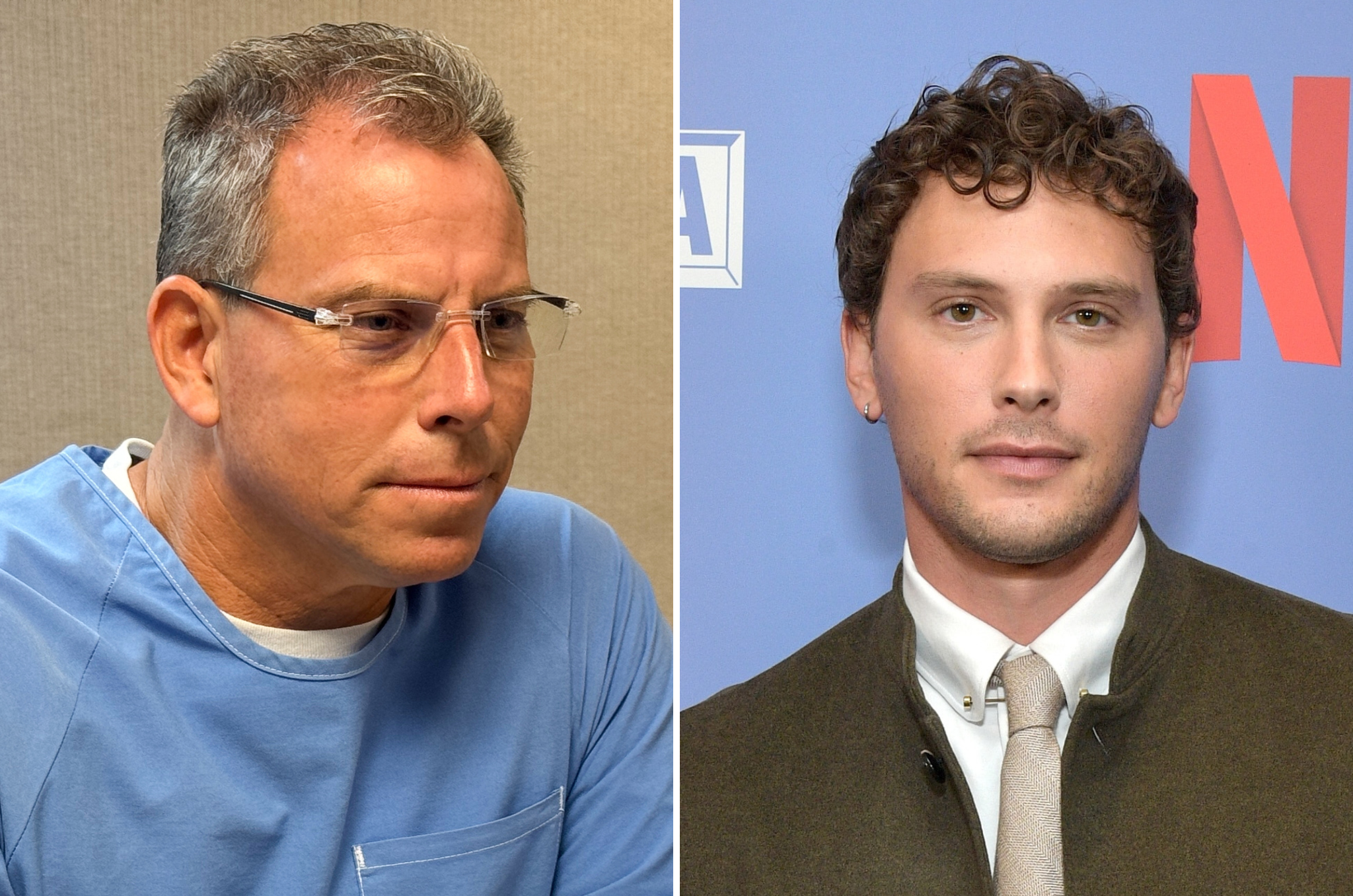 Cooper Koch (right) starred as convicted murderer Erik Menendez (left) in Ryan Murphy's Monsters anthology