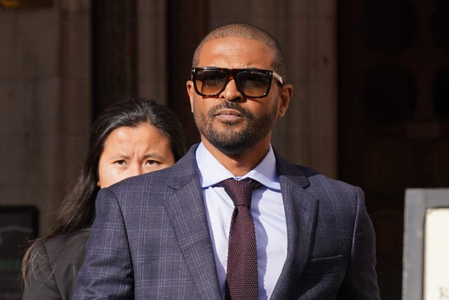Noel Clarke leaves the Royal Courts of Justice, central London (Lucy North/PA)