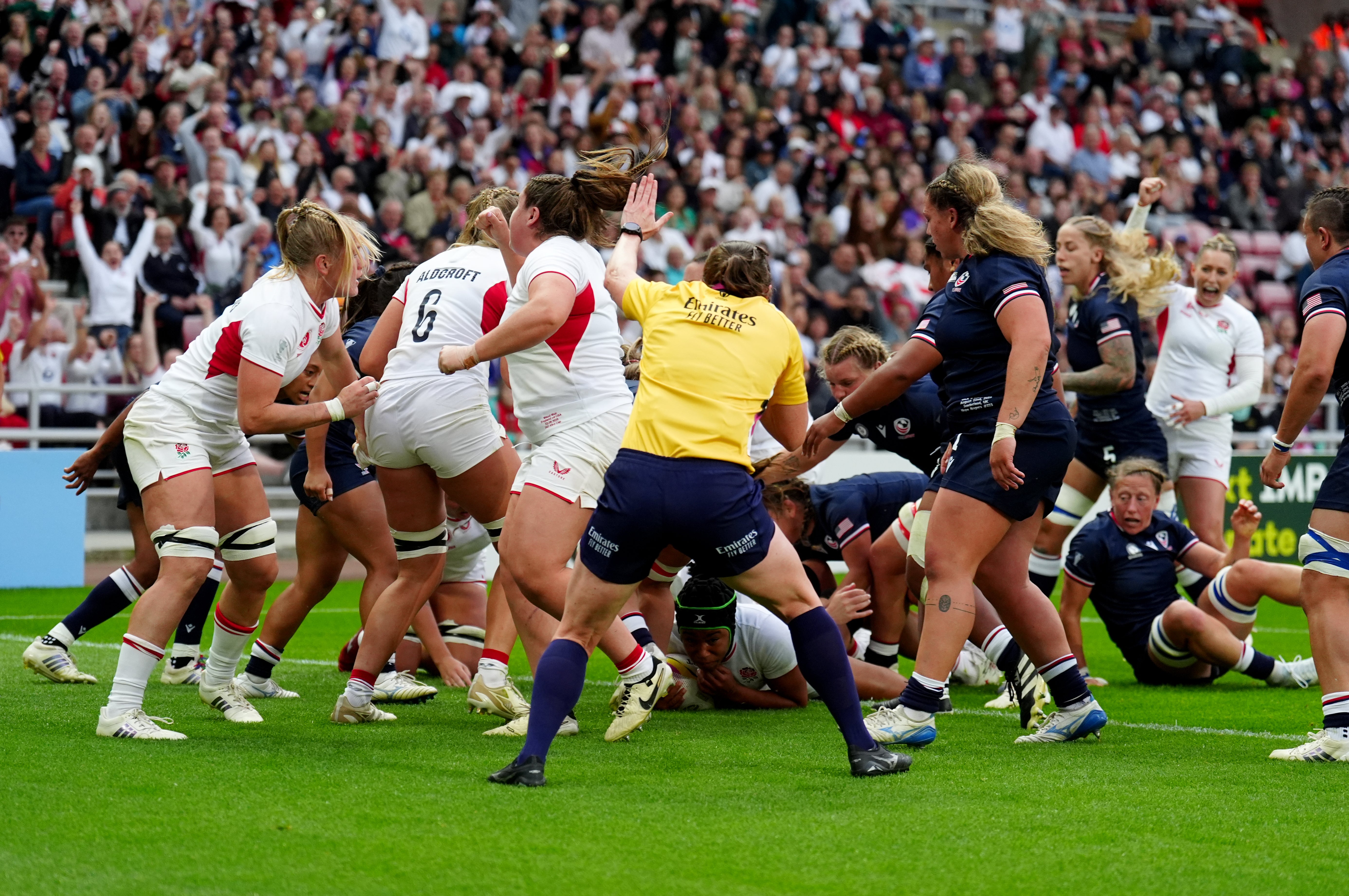England showcased their unstoppable power throughout the game