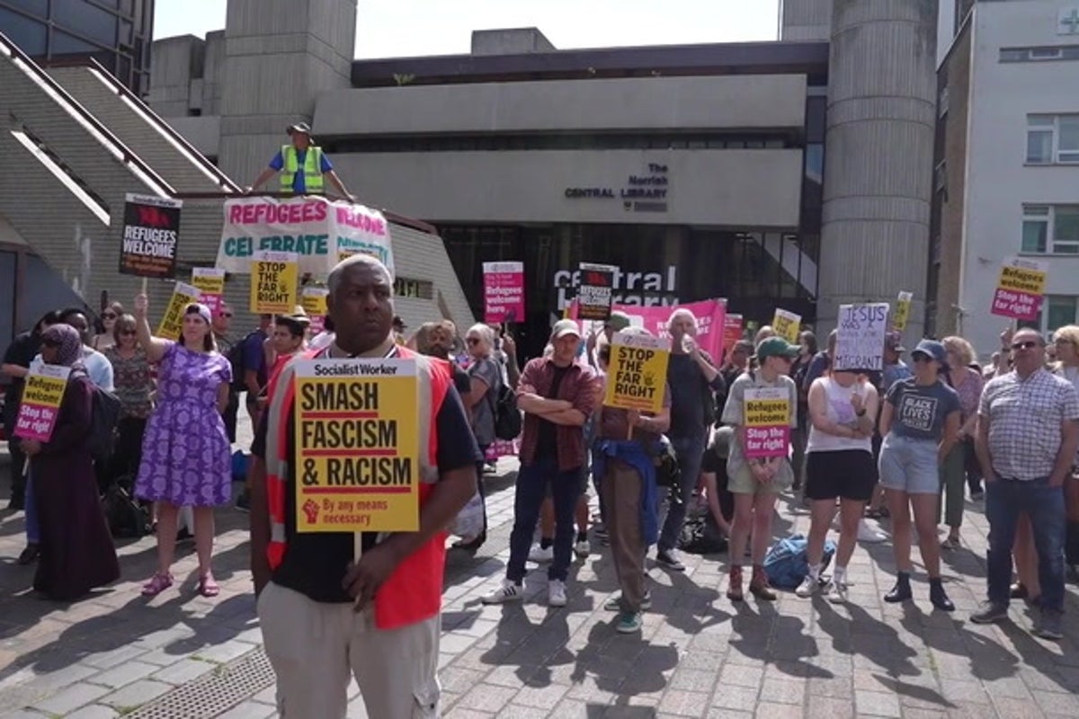 Protest groups face off in migrant hotel demonstrations across the UK
