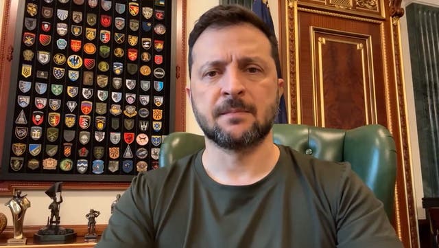 <p>Zelensky accuses Russia of deliberate attack on US-owned factory.</p>