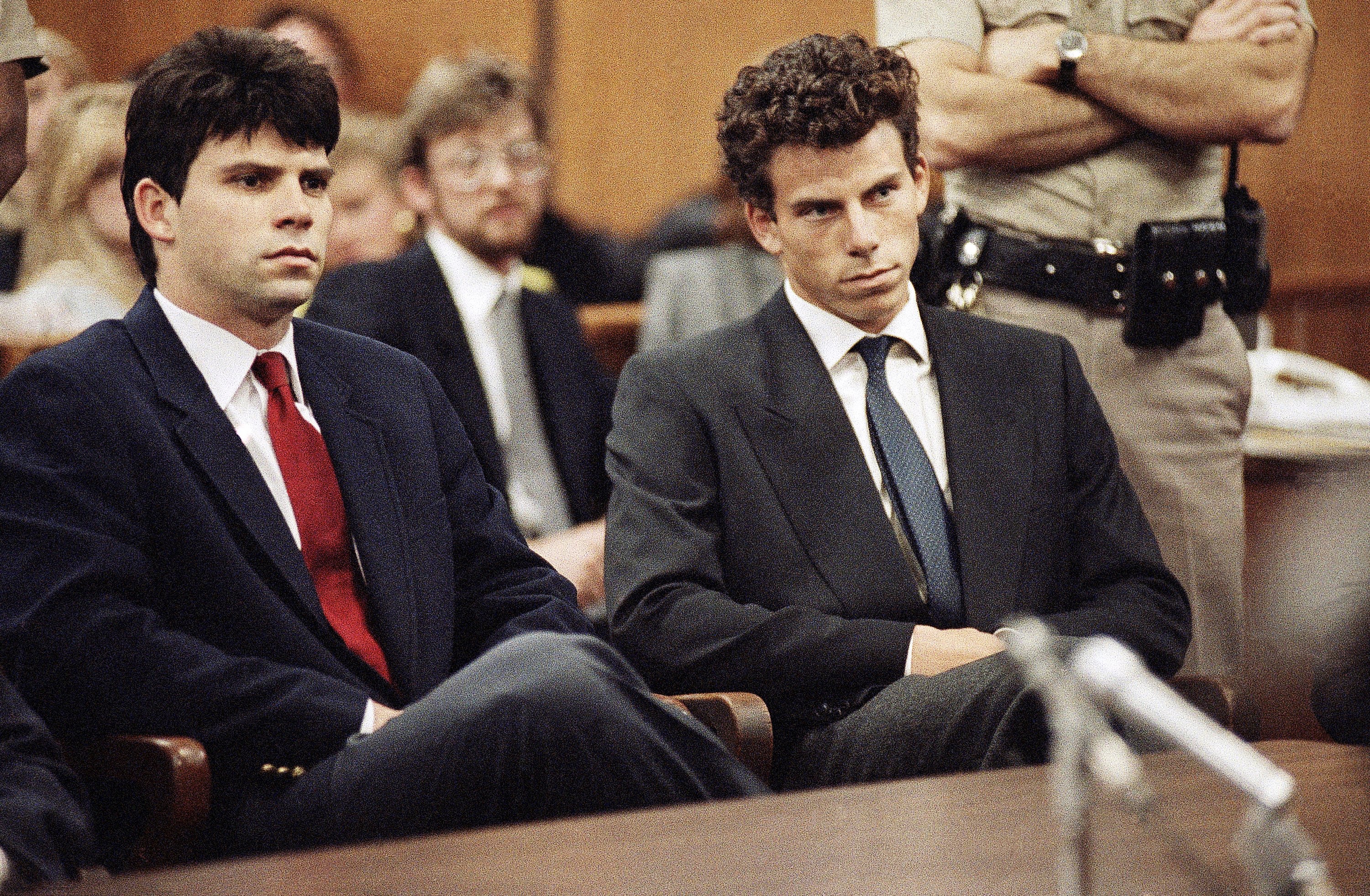 Erik and Lyle Menendez in court in 1990 a year after murdering their parents