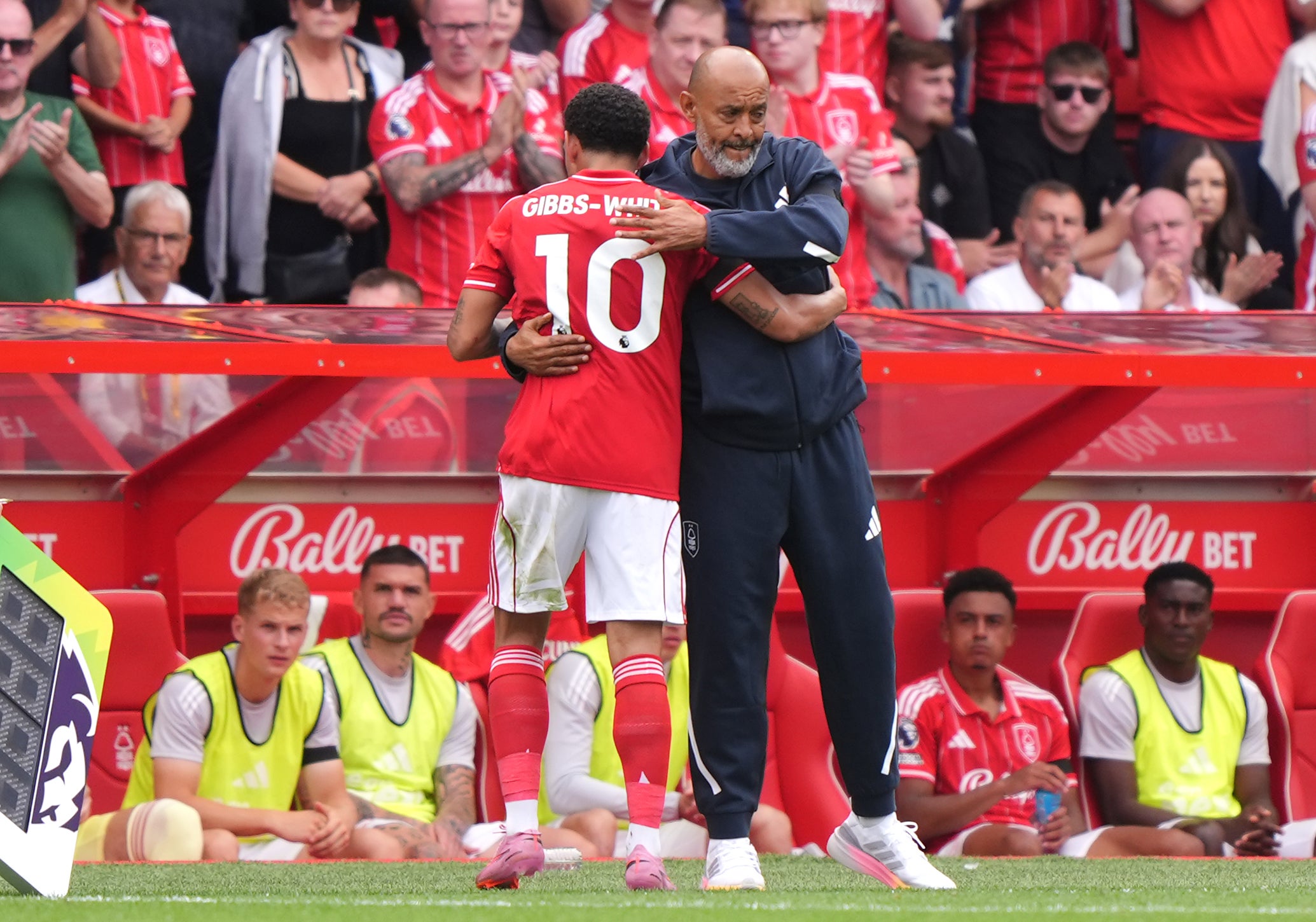 Nuno Espirito Santo and his Nottingham Forest players started the season with a win over Brentford (Bradley Collyer/PA)