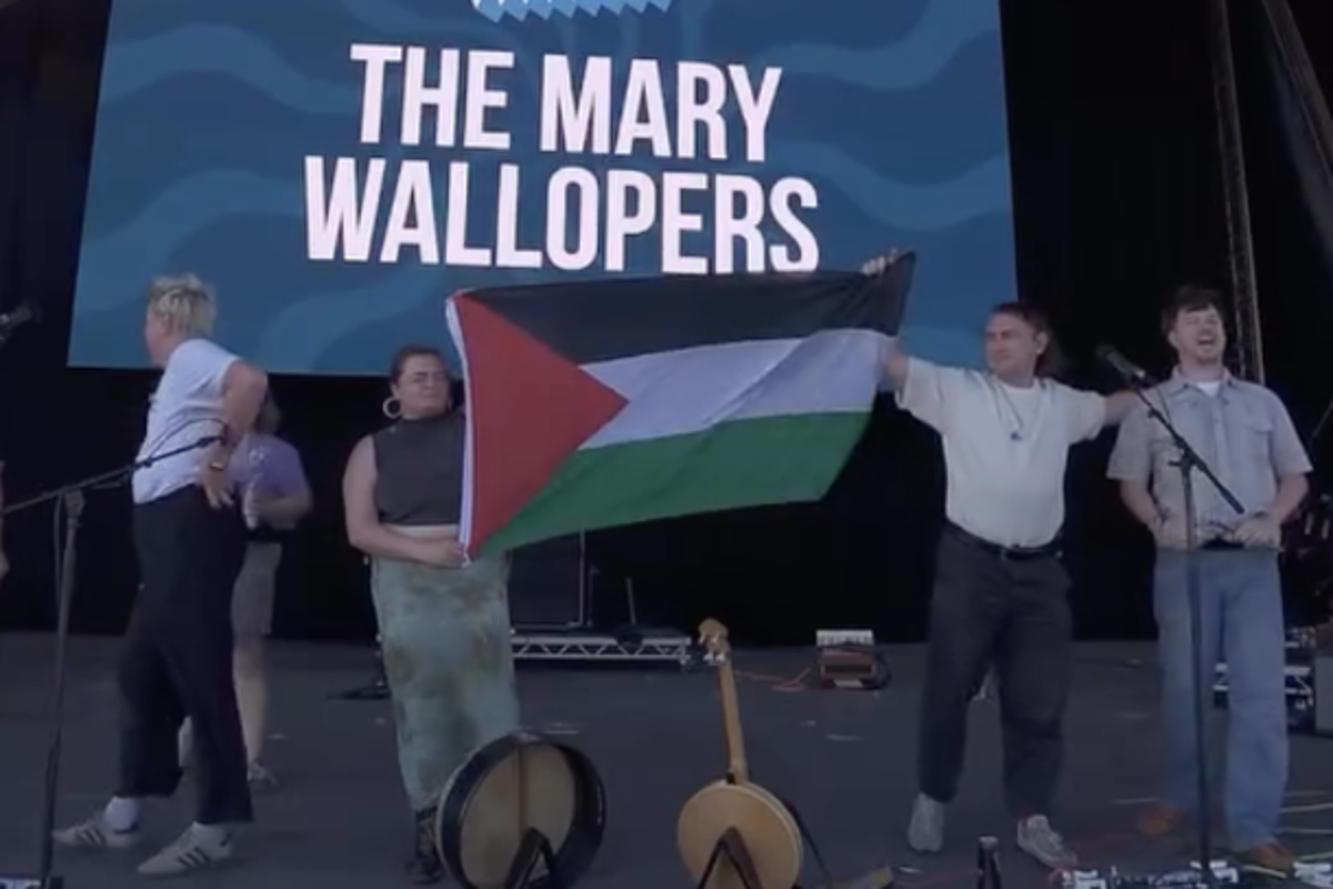 Irish band The Mary Wallopers ‘cut off’ at festival for ‘having a Palestinian flag’