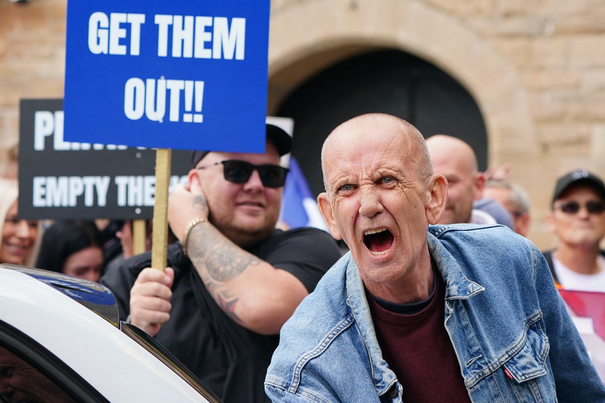 Protesters clash outside asylum hotels as tensions over migration flare