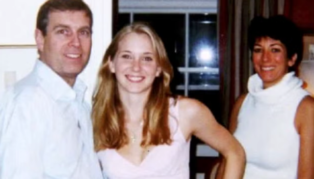 <p>The Duke of York, Virginia Giuffre and Ghislaine Maxwell (US Department of Justice)</p>