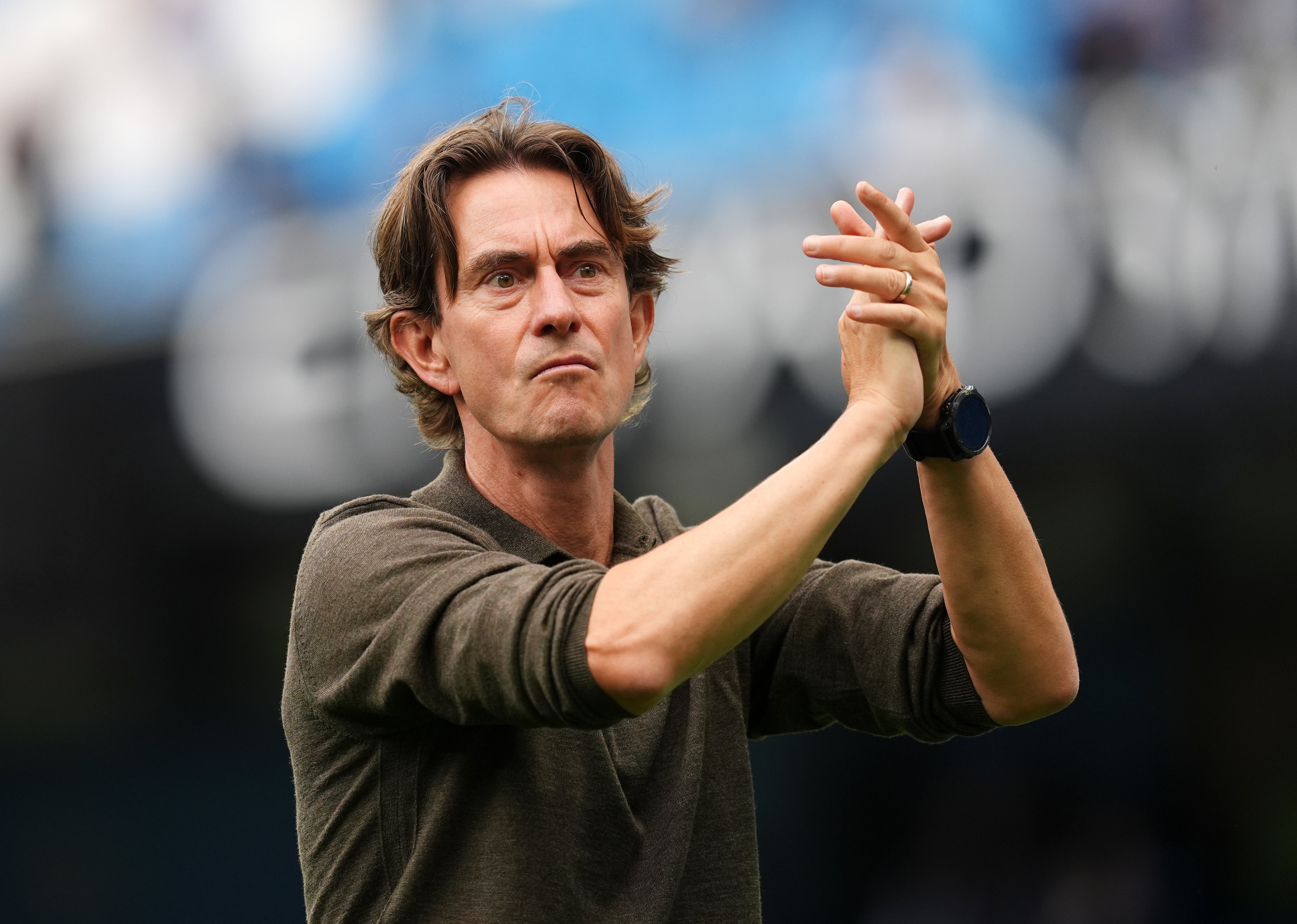 Thomas Frank has won his first two Premier League games as Tottenham manager (Martin Rickett/PA)