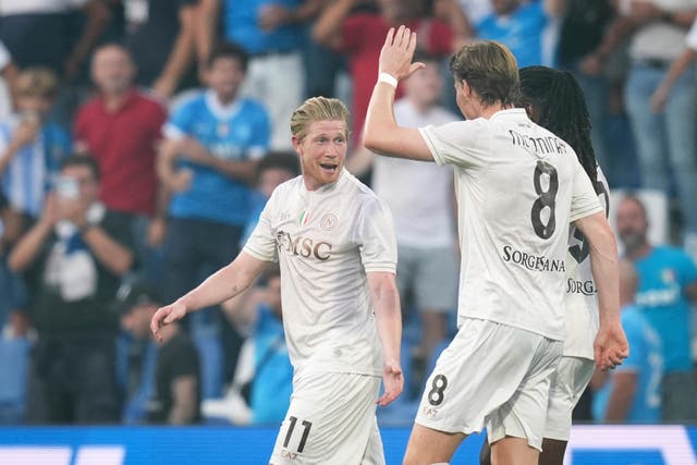 McTominay and De Bruyne clinched a win for Napoli (Massimo Paolone/AP)