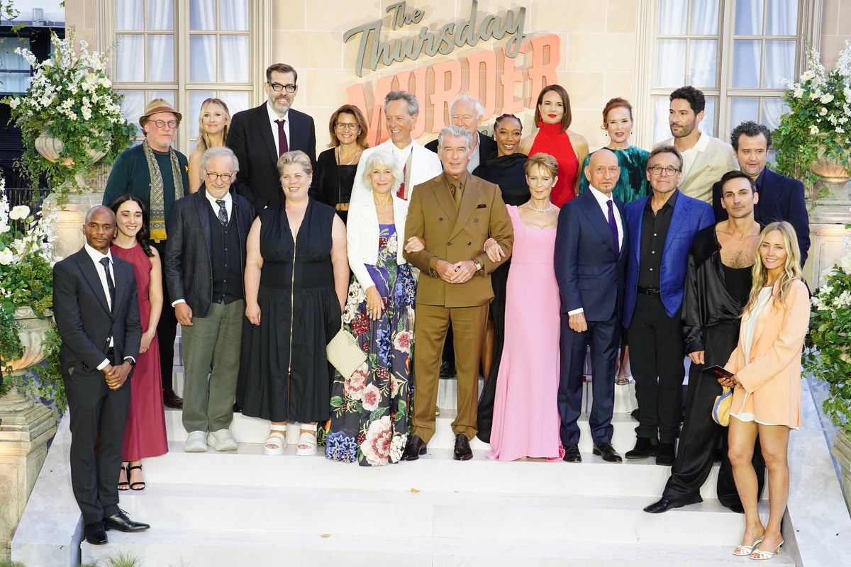 The Thursday Murder Club star becomes emotional on red carpet