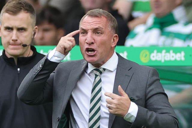 Celtic manager Brendan Rodgers is positive about the Champions League play-off tie against Karait (Steve Welsh/PA)