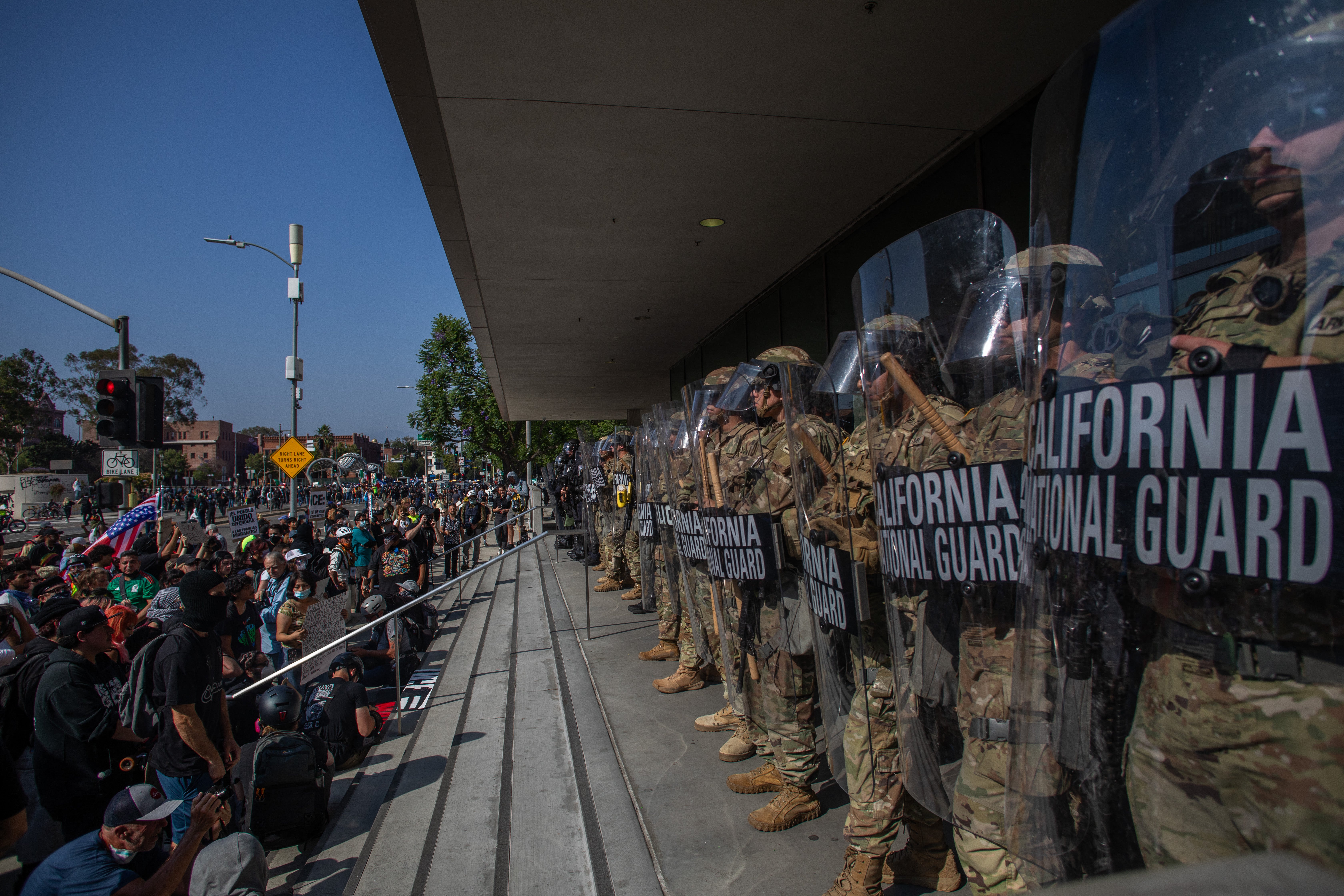There was fierce public and political opposition to the deployment of the National Guard in Los Angeles in June