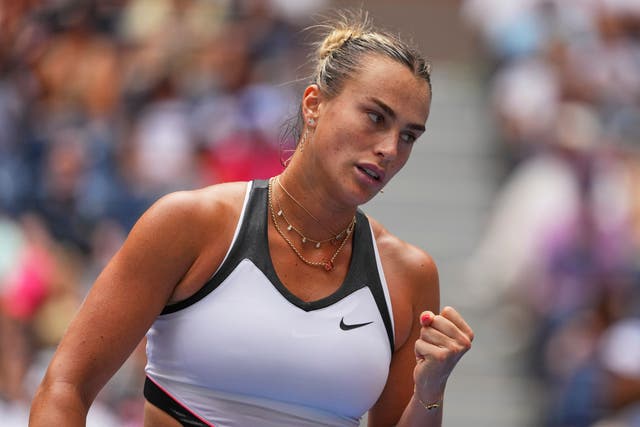 Aryna Sabalenka moved into round two (Kirsty Wigglesworth/AP)