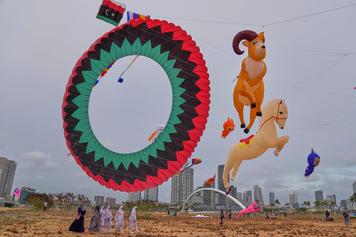 Photos of an international kite festival in Sri Lanka