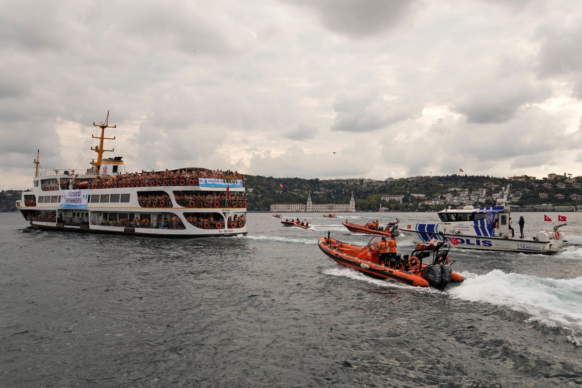 Turkish authorities search for a Russian swimmer who went missing in cross-Bosphorus race