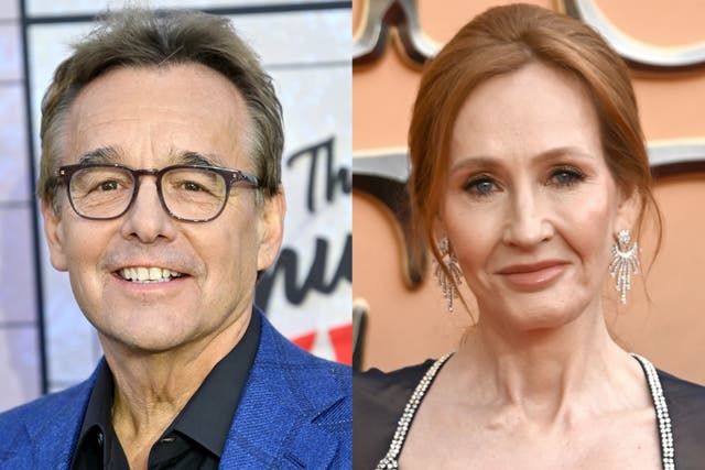 <p>Chris Columbus y J. K. Rowling</p>