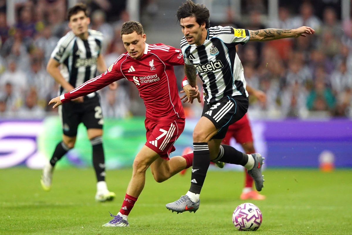 Newcastle vs Liverpool live: Gordon misses great chance as hosts on top in physical clash